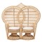 Bali & Pari Nerita Modern Bohemian Natural Brown Rattan Two-Seater Peacock Chair 242-13600-ZORO - alternate 6